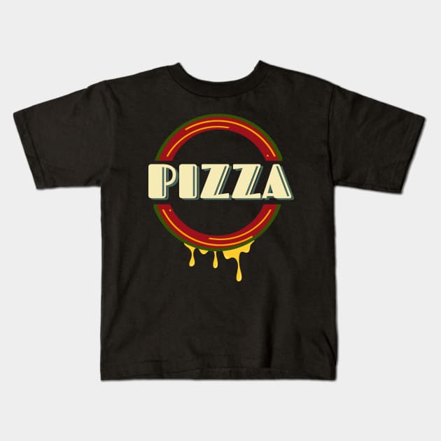 Pizza Paradiso: A Culinary Delight for the Senses Kids T-Shirt by PoiesisCB